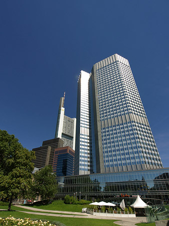 Foto Eurotower mit Häusern - Frankfurt am Main