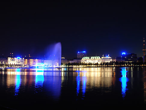 Fotos Binnenalster bei Nacht | Hamburg