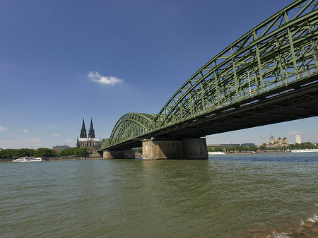 Foto Hohenzollernbrücke am Kölner Dom