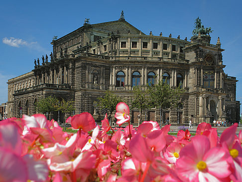 Fotos Semperoper mit Blumen