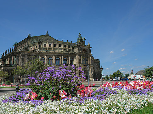 Fotos Semperoper mit Blumen