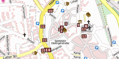 Stadtplan Hotel Walhalla Osnabrück